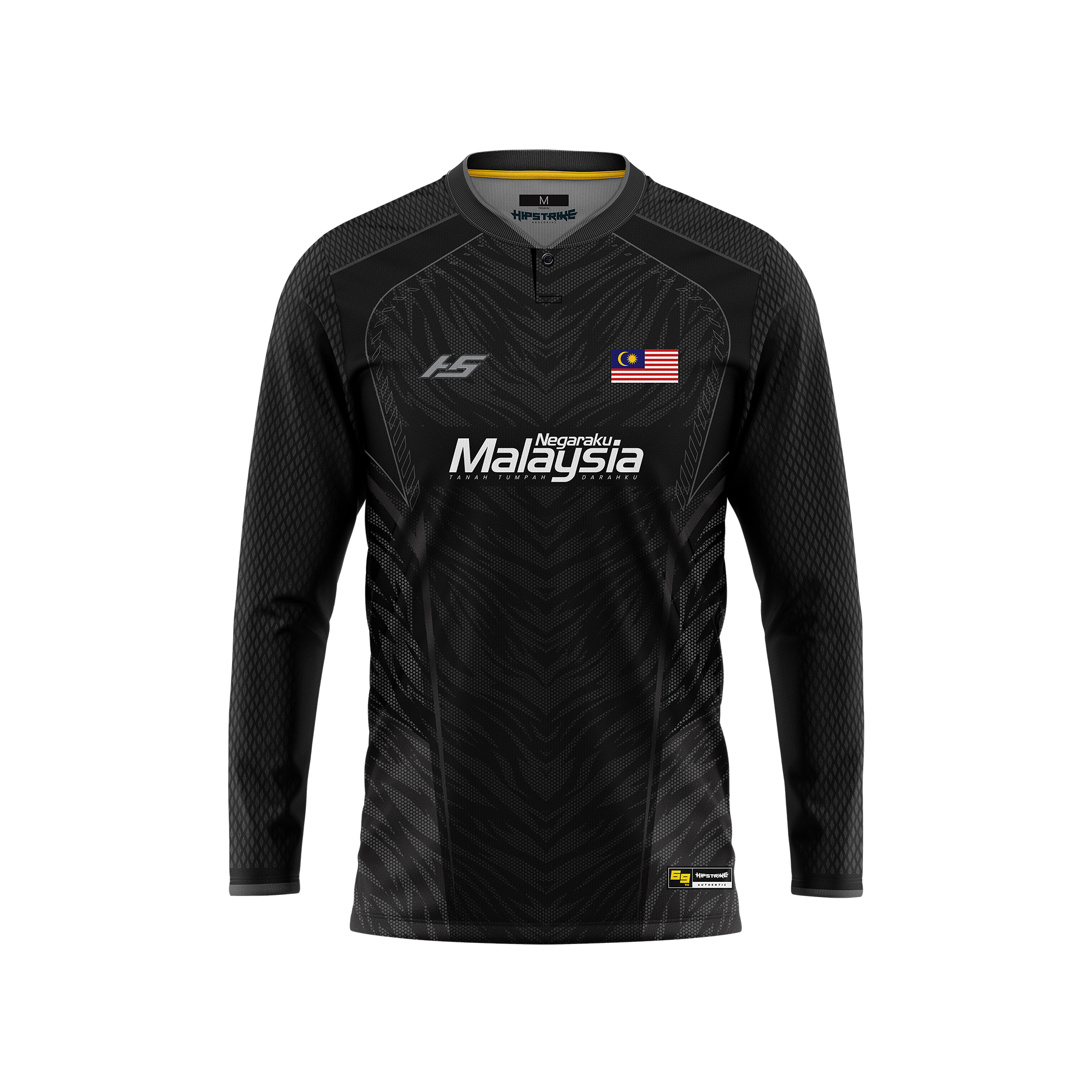 HENLEY COLLAR LONG MALAYSIA V1 (BLACK)